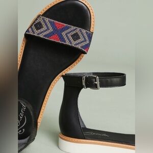 ❤️🔥Anthropologie - Liendo by Seychelles “Athens” Beaded Sandal - EU40